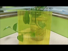 Hoja hueca de policarbonato amarilla de 4 mm