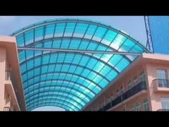 14 mm de azul de cuatro capas de policarbonato hoja hueca