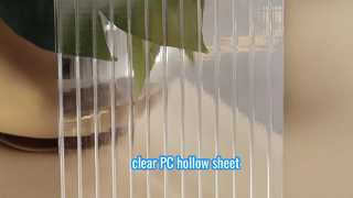 Hojas huecas de policarbonato transparente