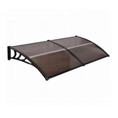 Canopy de la ventana Toldo de sombra de policarbonato apoyado por un soporte de balcón de ancho confiable