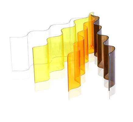 Paneles de techado UV Hoja de policarbonato corrugada 0,6 mm-2,8 mm de espesor