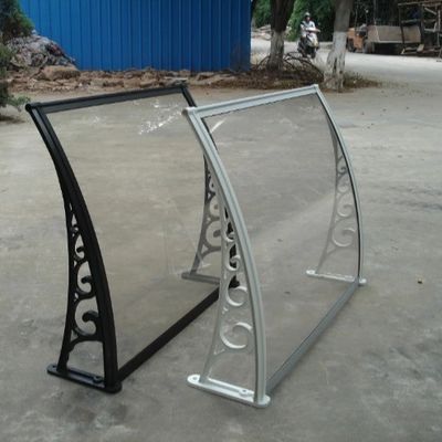 DIY Canopy de toldo de ventana exterior con láminas transparentes de policarbonato Protector solar autolimpiante