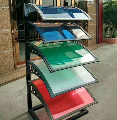 Un buen precio. Brackets de toldo de policarbonato negro / gris / blanco Cuadro color de la cubierta de la hoja de PC en línea