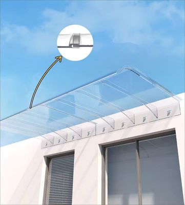 Un buen precio. Reducir el ruido DIY Invisible Polycarbonate Window Awning Canopy Invisible con transmisión de luz y resistencia a los impactos en línea