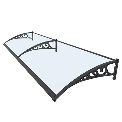 DIY PC balcón de balcón de hoja hueca con soporte de plástico o aluminio para el patio cubierta toldo para reducir el ruido
