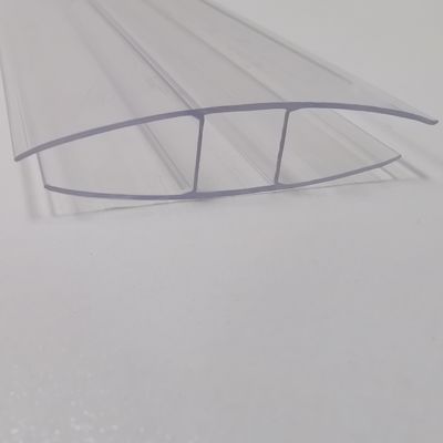 Perfiles en forma de H de plástico transparente y personalizable para láminas huecas de policarbonato de 4 mm a 16 mm