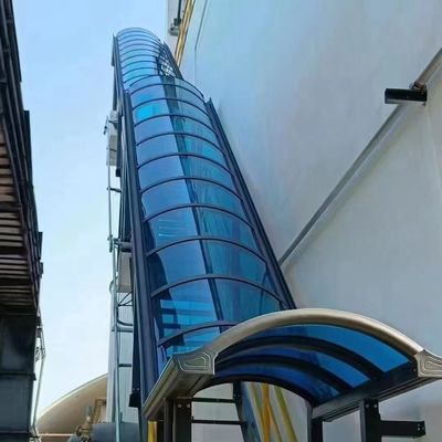 Un buen precio. Hoja sólida de policarbonato azul Superficie lisa Resina de policarbonato virgen 100% espesor personalizable Protección UV incluida en línea