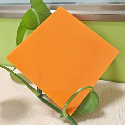 Opaco Naranja Opcional de revestimiento UV 10 mm de hoja de policarbonato sólido para anti-amarillento y resistencia a las intemperie