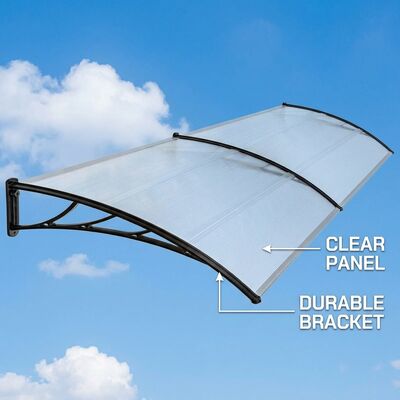 Un buen precio. Adjustable Extender Length PC Canopy Balcón Awnings Durable Transparente Policarbonato Hoja de refugio diseñado para negocios al aire libre en línea